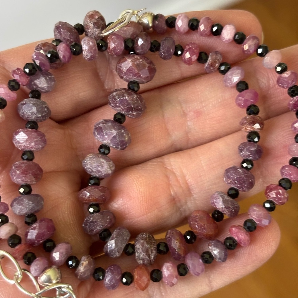 Jay King Mine Finds DTR Lepidolite Necklace Pink Purple Nugget Gemstone Necklace